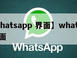 【whatsapp 界面】whatsapp界面